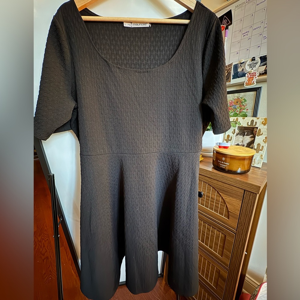 Maurices 1X Black Mini Dress